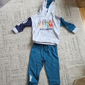 Bluey Kids Matching Set - Gray and Blue